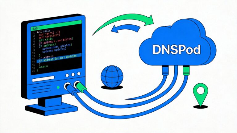 使用 Bash 脚本与 DNSPod API 实现动态域名解析（DDNS）