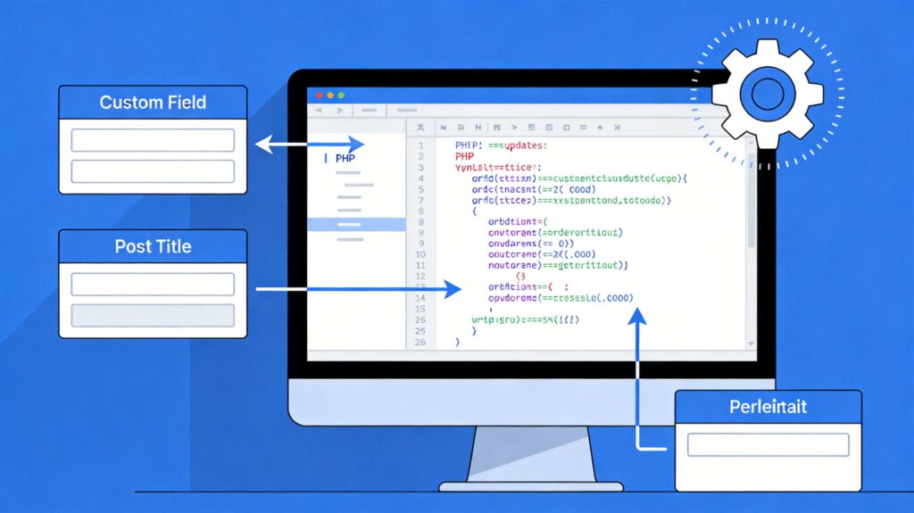 how to update permalink and title with the values of custom fileds dynamically ?