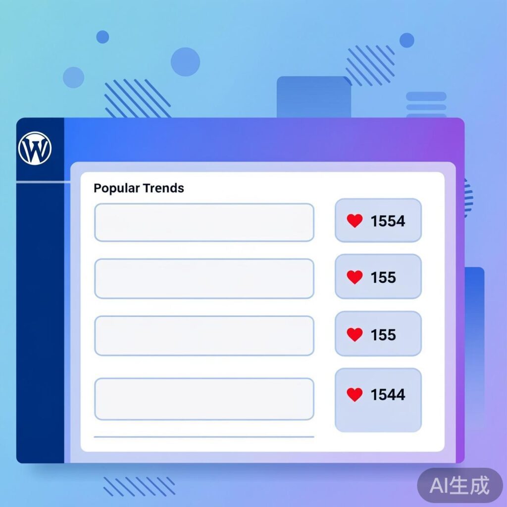 WordPress文章点赞量排行文章