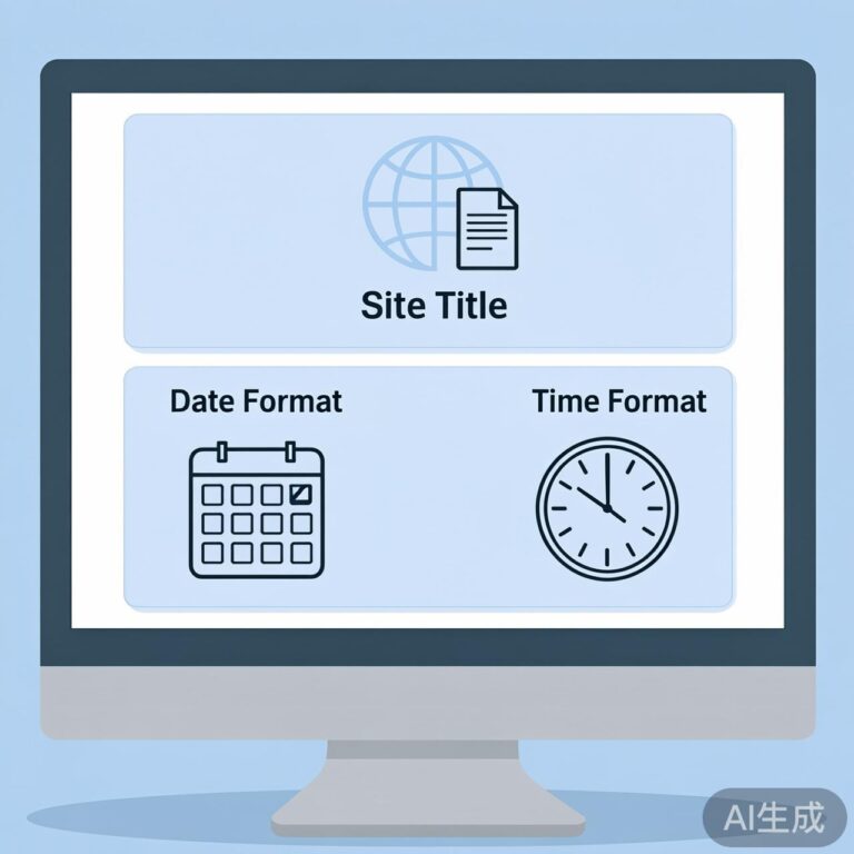 WordPress 站点标题、日期与时间格式设置指南